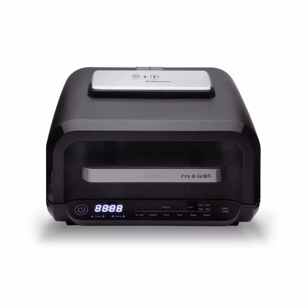 Friggitrice ad aria con grill multifunzione Sogo da 4L, colore nero, con display digitale e 10 programmi automatici, temperatura 50-230°C – 2