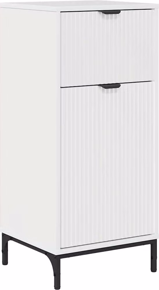 Mobile da bagno con contenitore bianco lucido 39,5 x 36 x 88 cm