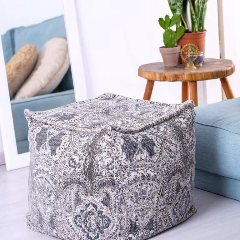 Cuscino decorativo, 50 cm, cotone, motivo paisley, stile boho chic
