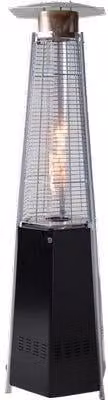 Stufa Gas GPL Piramide Esagonale con Ruote Domus Nero Kw 5 x 12 cm 48X48
