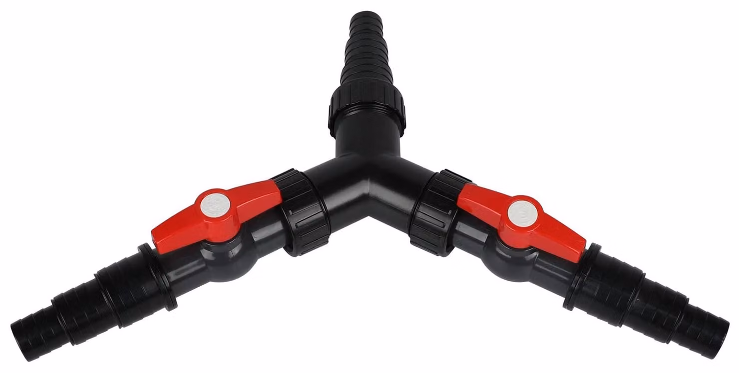 Solidchoice - Triplo adattatore a "Y" per pompe per laghetto, con attacchi da 25/32/38 mm
