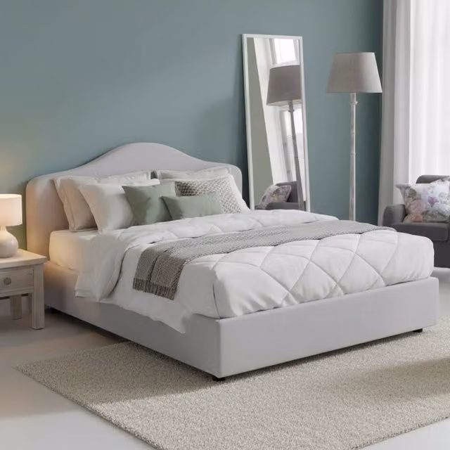 Letto Matrimoniale Abigael Talamo Italia Bianco con Contenitore a Sollevamento L/P/H: 160 x 200 x 105 cm