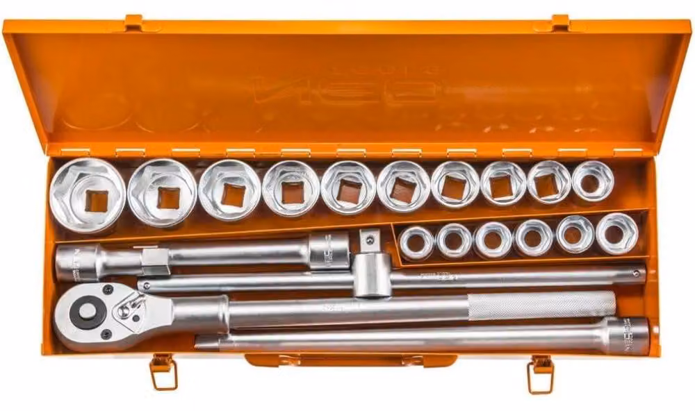 NEO TOOLS Chiavi a bussola da 3/4", set di 21 pezzi.