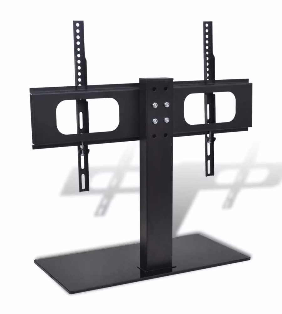 Supporto TV con base in metallo nero opaco vidaXL per schermi da 32-70 pollici