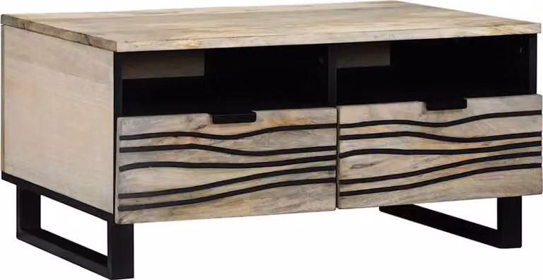 Maison Exclusive - Tavolino bianco 80 x 54 x 40 cm in materiale derivato dal legno