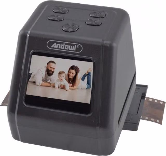 Mini Scanner Digitale Portatile Andowl per Pellicole, Diapositive e Negativi, Nero