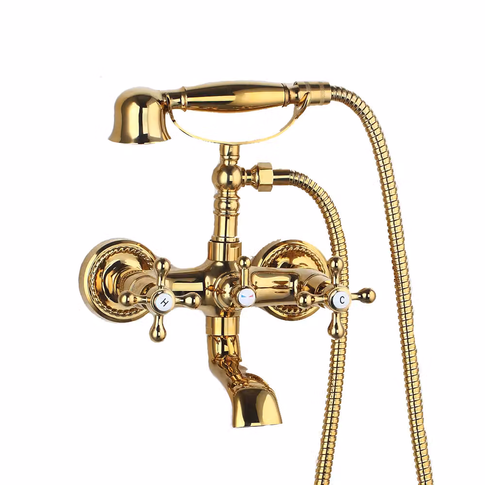 Miscelatore da bagno KRAN retro GOLD ottone KLYTIA