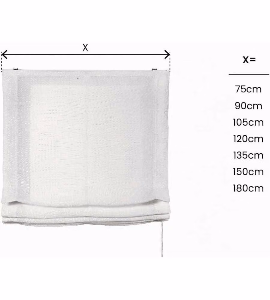 STOR PLANET Tenda a Pacchetto Bianca 105x250 cm per Finestra e Porta