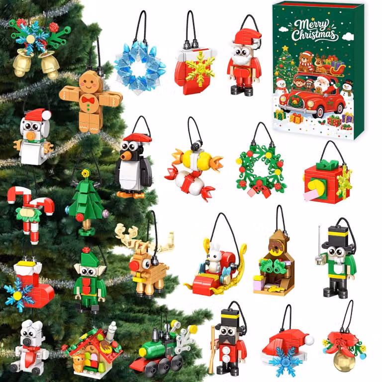 Calendario dell'Avvento 2026: 24 mattoncini da costruzione per decorare l'albero di Natale
