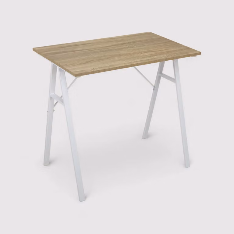 Portulaca - Scrivania da ufficio moderna con ripiano color legno