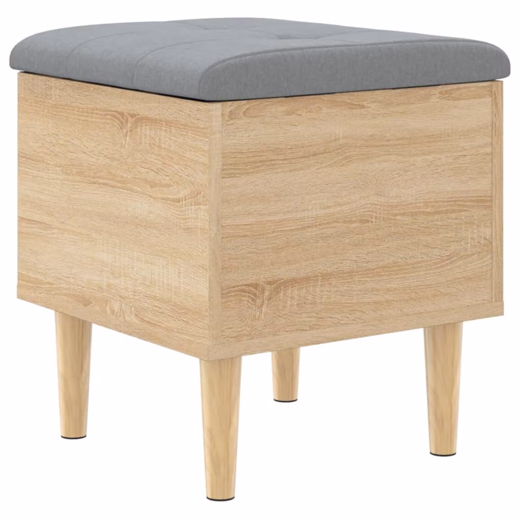 Panca con vano portaoggetti Rovere Sonoma 42x42x46 cm Materiale a base di legno