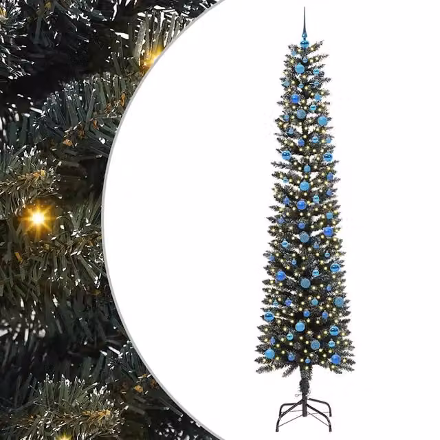 Albero di Natale artificiale verde vidaXL con 300 LED luce bianca calda, Altezza: 240 cm
