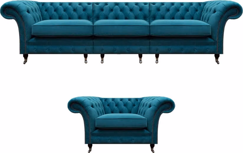 Wohnzimmer Designer Set 2tlg Sofa Dreisitze Couch Luxus Sessel