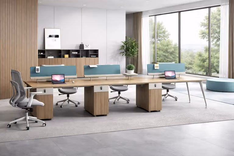 Grande tavolo da lavoro marrone - Tavoli da ufficio esclusivi - Tavolo in legno di design