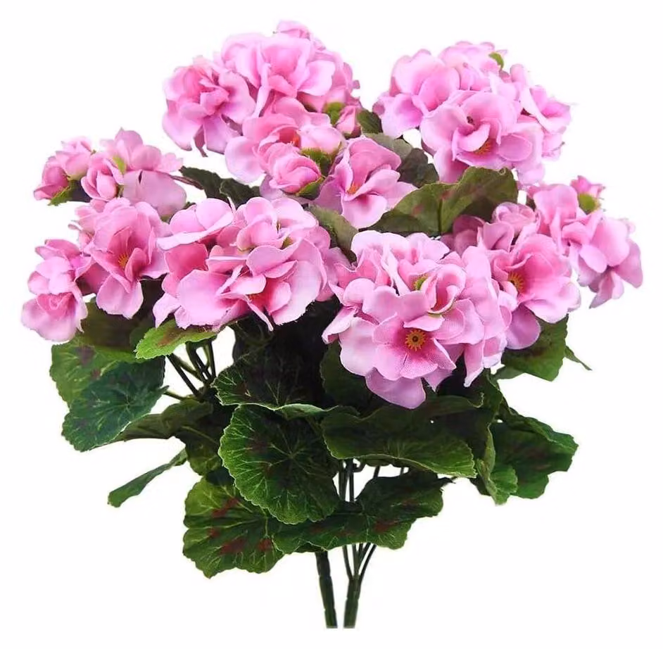 Fiori artificiali, design realistico, decorazione d'interni, rosa, 4 pezzi