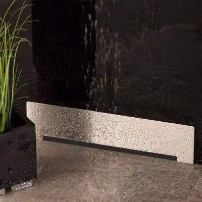 Scarico doccia a parete INBAGNO con cover in acciaio inox cromato argento e filtro per capelli, diametro 35 cm – 1