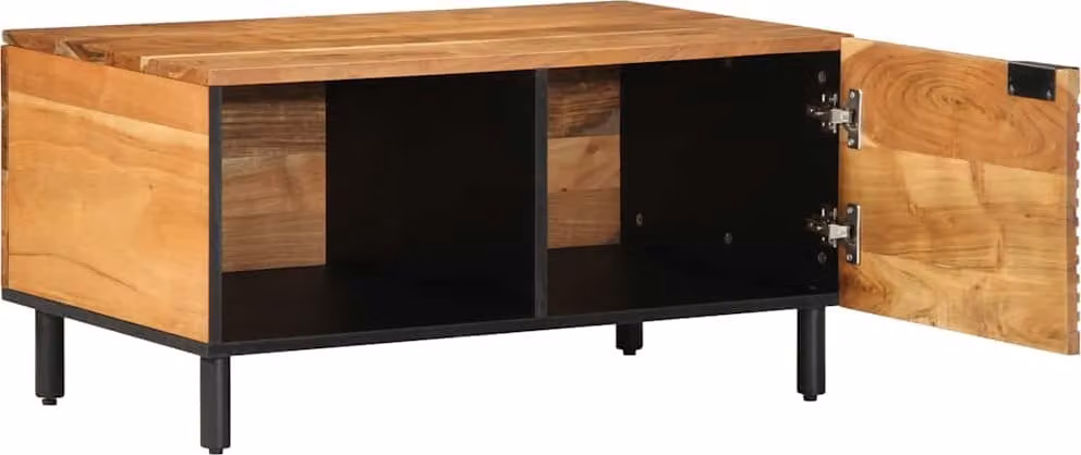 Tavolino da Salotto 80x50x40 cm Legno Massello di Acacia