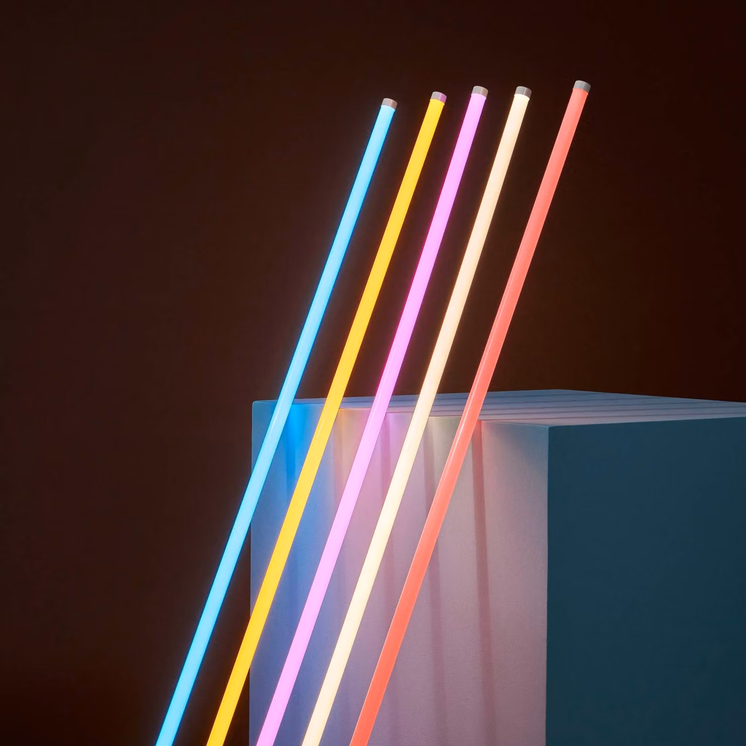 HAY Lampadina tubolare LED Neon Tube, blu, PVC, lunghezza 1,5 m, spina Tube, Blu, Camera da letto, Plastica, Moderno