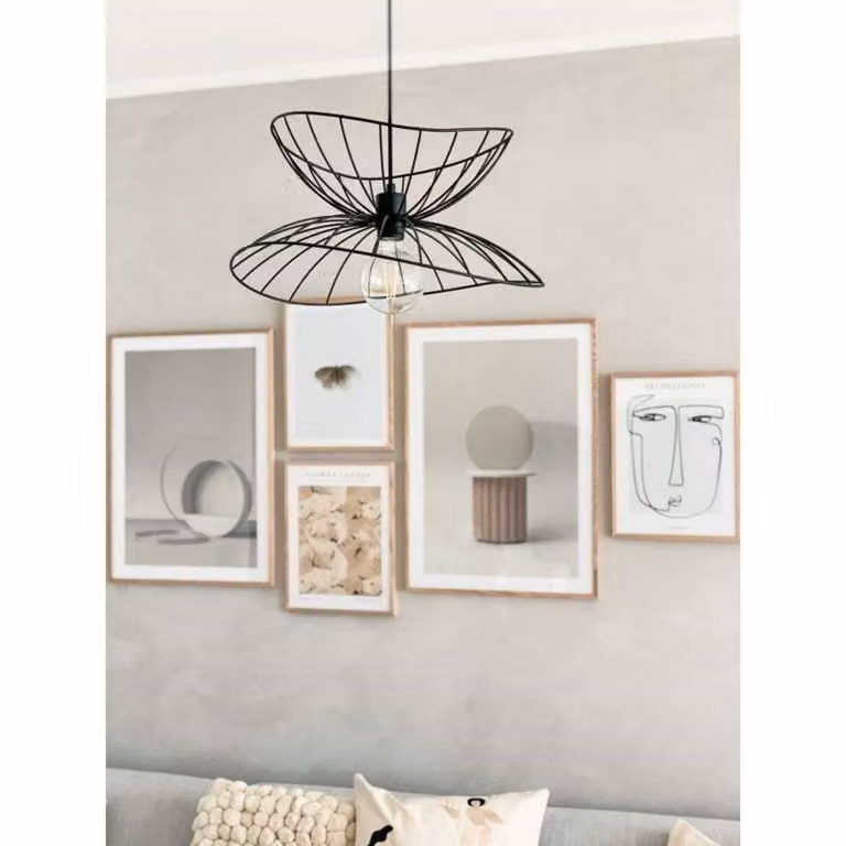 Globen Lighting Lampada a sospensione RAY, dimmerabile, Nero, Soggiorno / Sala da pranzo, Metallo, Moderno, Lampada a sospensione