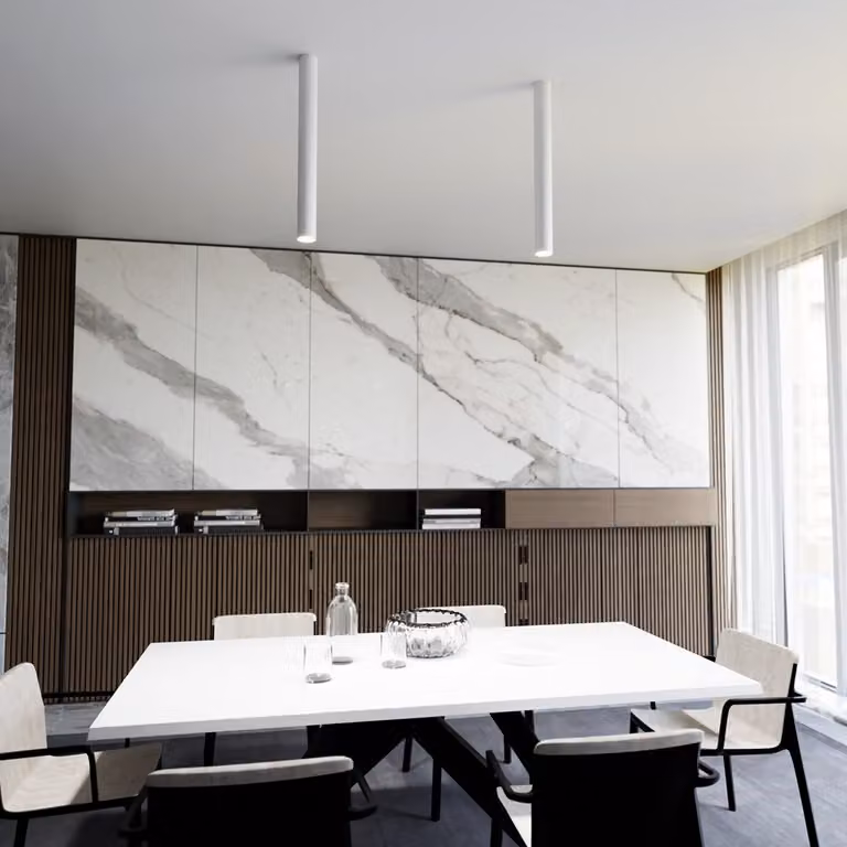 Spot a soffitto bianco 60 cm circolare 1xGU10 8W TECNO Emibig