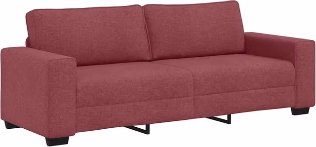 Divano | Divano da soggiorno | Sofa a 3 Posti Rosso Vino 220x77x82 cm in Tessuto