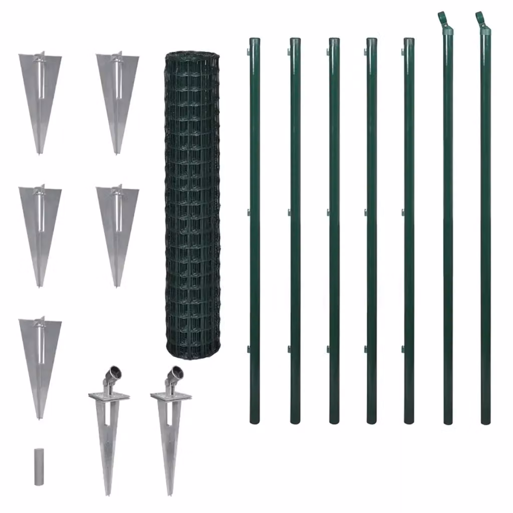 Recinzione Europea Videx in Acciaio Rivestito in PVC Verde L: 10 m, H: 1,5 m – 2