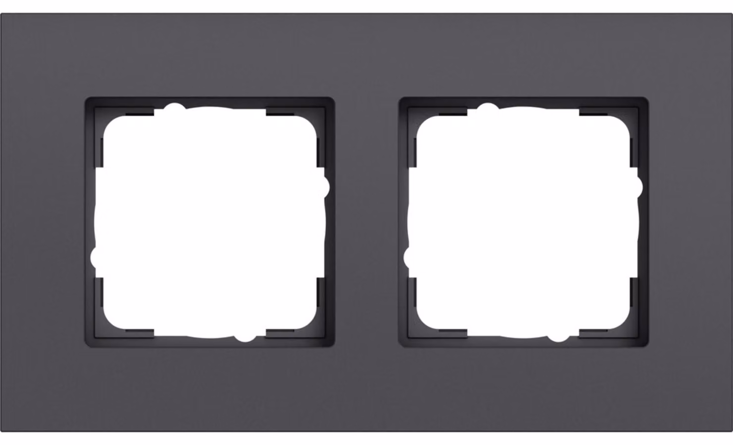 Cornice di copertura Gira 2f Gira Esprit in alluminio antracite (laccato) 0212408