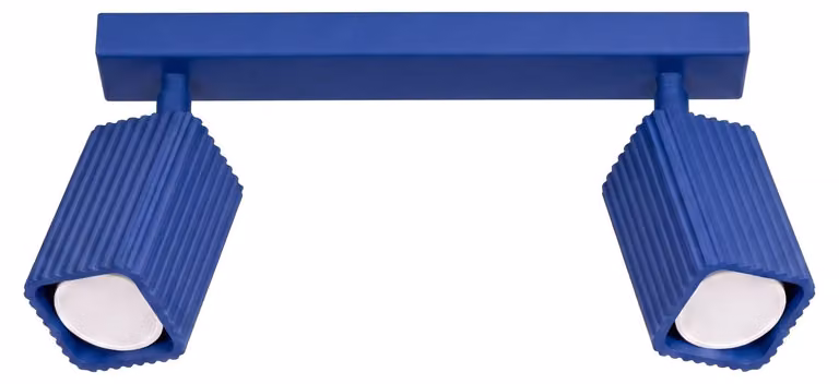 Plafoniera RAYO 2 oltremare 2xGU10 10W alluminio 16,5x6x30cm Sollux Lighting