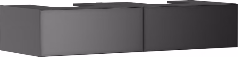 hansgrohe Xevolos E meuble sous lavabo, 2 tiroirs, 1 découpe au centre, 1370x550x275mm, pour console avec vasque à poser, 54318770, 54318770