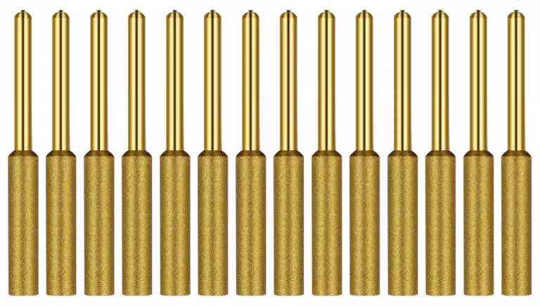 Affilatore per catene di motosega, lima per affilatura con rivestimento in titanio, mole abrasive per motosega, legno decorativo, confezione da 12 pezzi, 3/16 di pollice