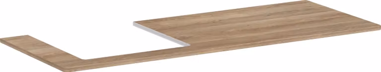 hansgrohe Xelu Q Console avec découpe à gauche, 1360x550, pour vasque à poser, polie, 54097230, 54097230