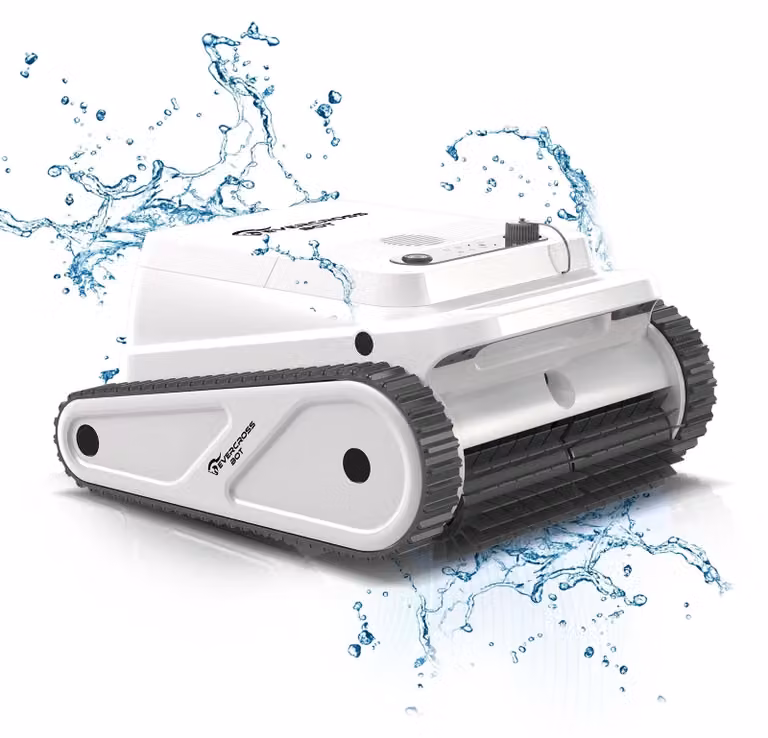 Robot per piscina - Robot per la pulizia della piscina - Pulitore automatico per piscine - Pulitore per piscine - Bianco