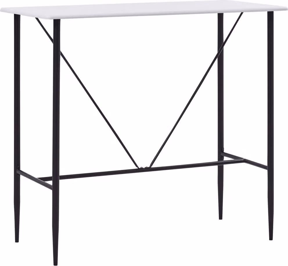 The Living Store Bartisch Weiß 120 x 60 x 110 cm MDF