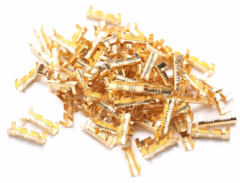100 connettori ad anello a forma di U in rame per impianti elettrici automobilistici
