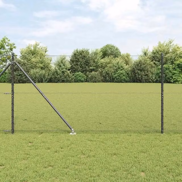 Recinzione esagonale con palo 50 x 1,2 m Grigio Rete 3353275