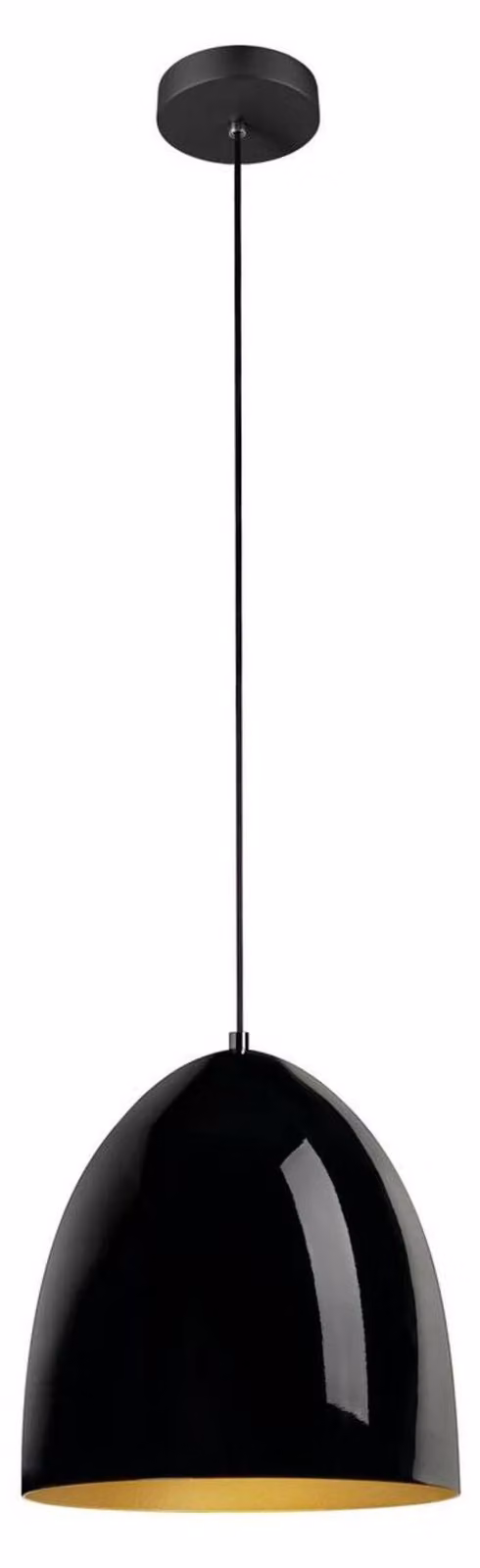SLV PARA CONE 30, lampada a sospensione, lunghezza sospensione 250 cm, E27, 1x max. 60W, nero / oro 1008131