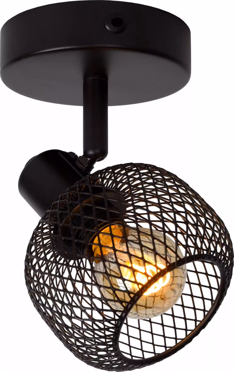Lampada da soffitto nera MAREN 1xE14 40W Lucide