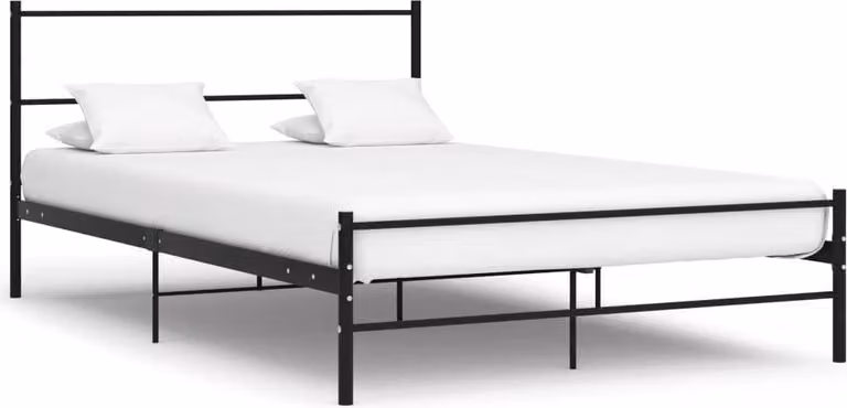 The Living Store Struttura letto in metallo nero 160×200 cm
