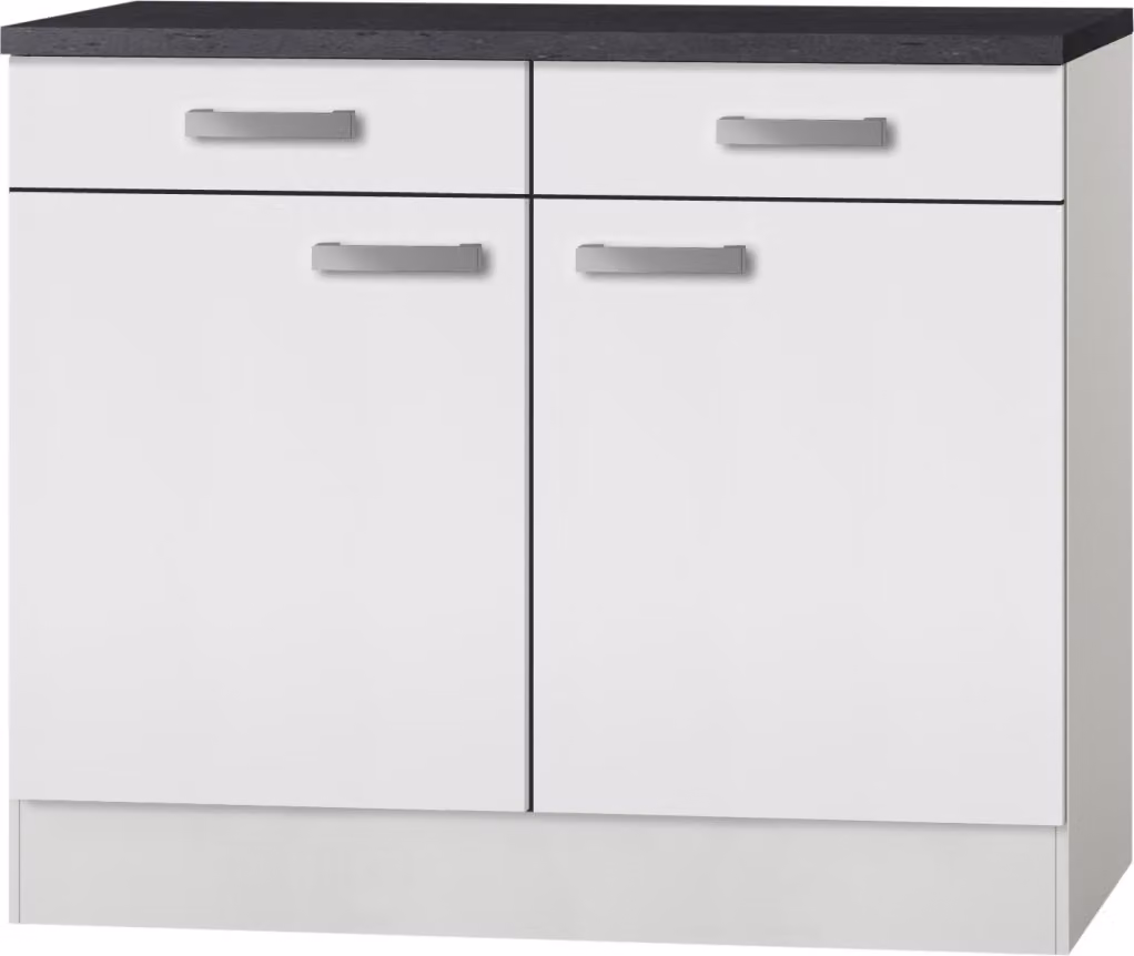 Fondo del mobile da cucina con cassetto e anta Optifit Oslo214 100 x 60 x 84,8 cm bianco opaco bianco opaco