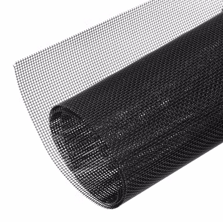 Griglia aerata tessuta, dimensioni 13x39 pollici, maglia da 2 mm, acciaio inossidabile, colore nero