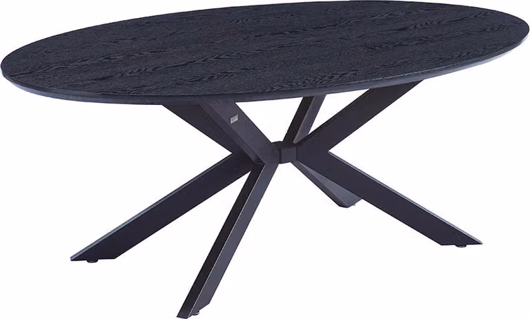 Home Deluxe Tavolo da pranzo ovale AVENTIS con base a stella - 200 x 120 cm Rovere scuro |tavolo da cucina, sala da pranzo, tavolo da pranzo