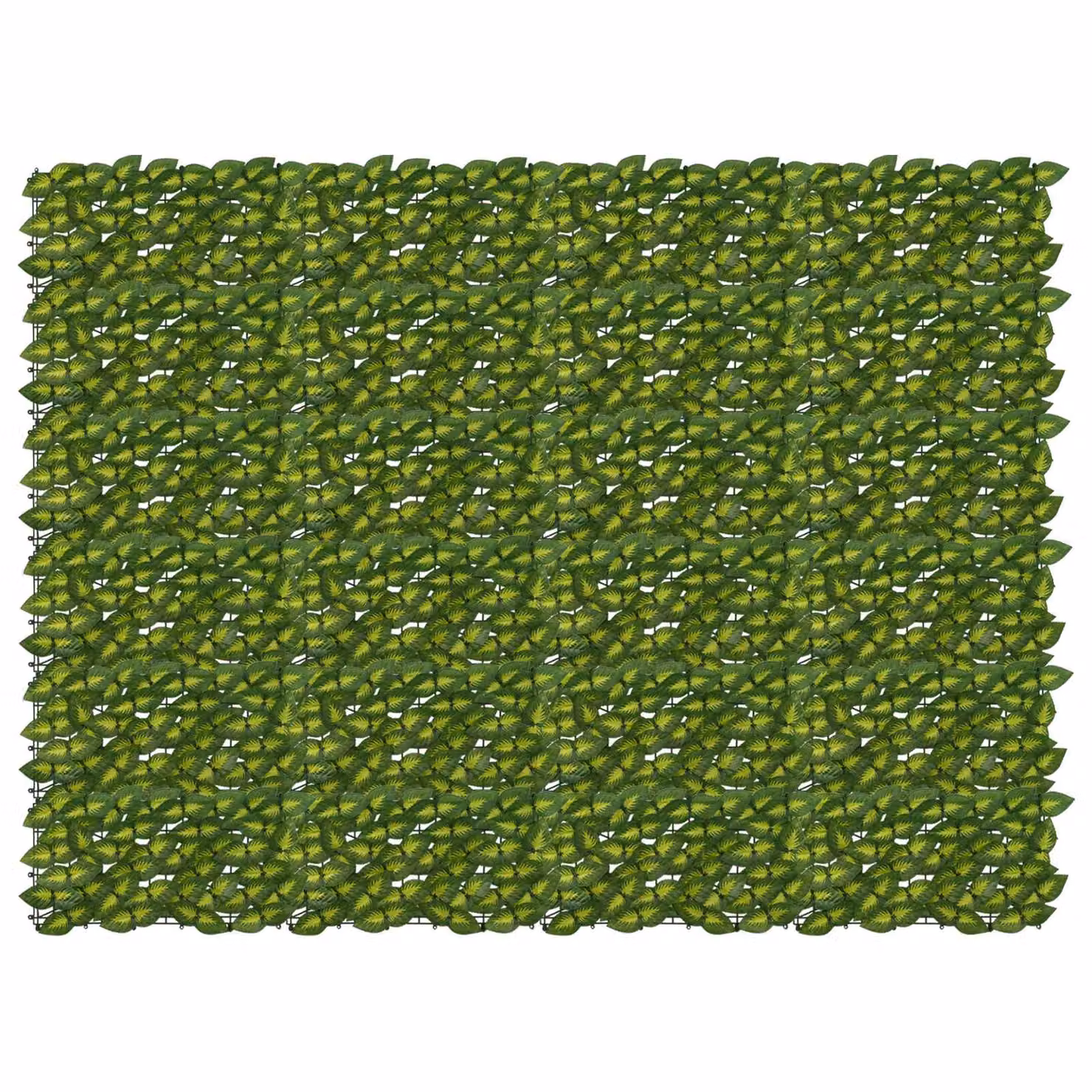 vidaXL Siepe artificiale per balcone con foglie Verde e Giallo L: 200 cm, H: 150 cm