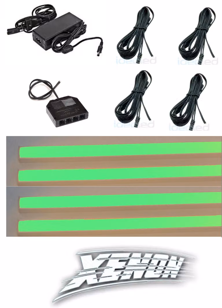 6662 Illuminazione a scaffale a LED 4 x 0,75 m incluso alimentatore Verde