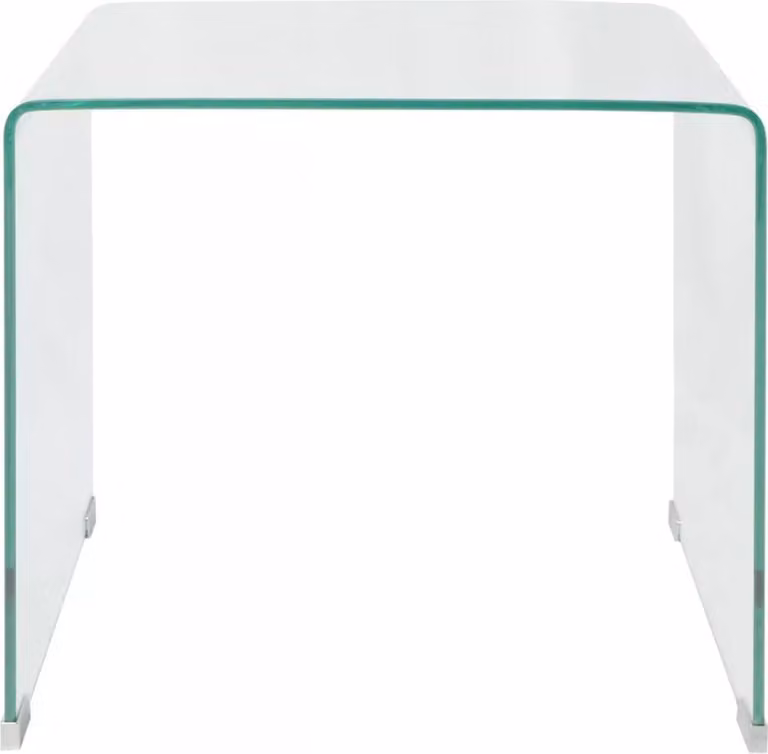 vidaXL Tavolino in vetro temperato 49,5 x 50 x 45 cm Trasparente