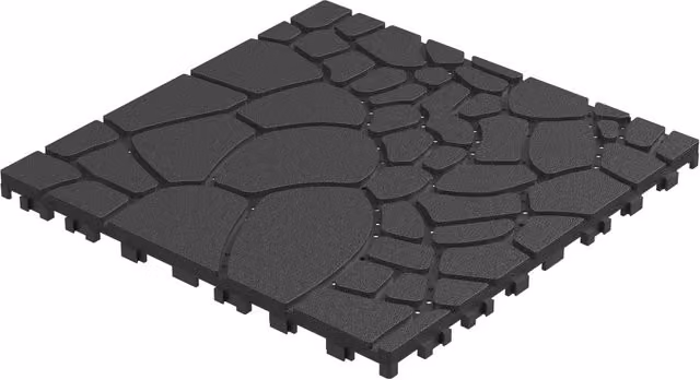 Piastrelle per patio da 12" con texture effetto pietra, modulo fai-da-te ad incastro per pavimentazione, piastrelle per esterni facili e veloci da ins