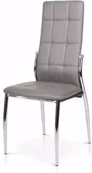 Set di 4 sedie moderne trapuntate in ecopelle grigia Mobili 2G L: 45 cm, P: 50 cm, H: 99 cm