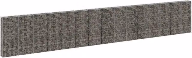 Gabbione con Copertura in Acciaio Zincato Argento vidaXL L: 900 cm, P: 30 cm, H: 150 cm – 1