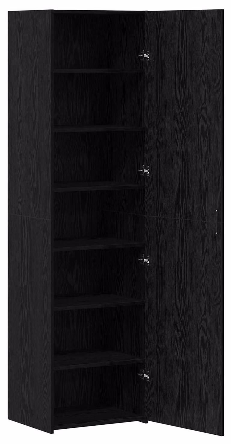 Credenza 2 pcs Rovere Nero 50 x 42,5 x 185 cm