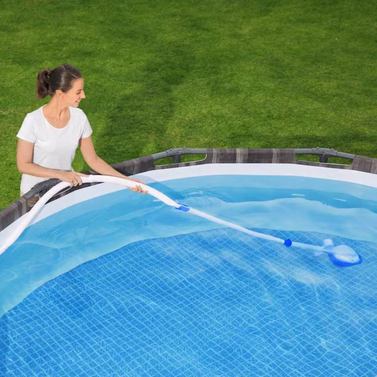 Aspiratore automatico per piscine fuori terra Bestway Flowclear AquaSweeper bianco e blu