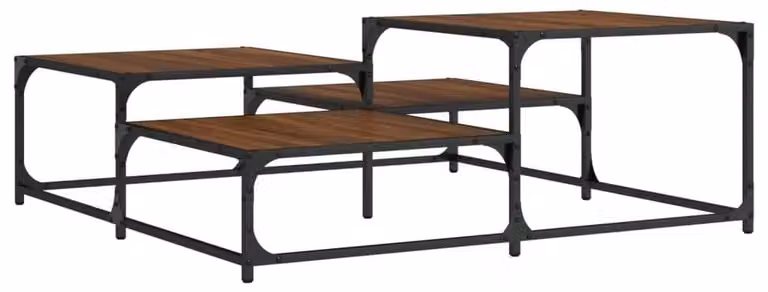 Elegante tavolino da salotto in legno tecnico, dimensioni 107 x 107 cm